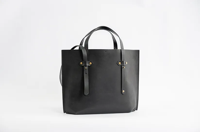 【 5 折 展示品 】真皮托特包-墨黑色