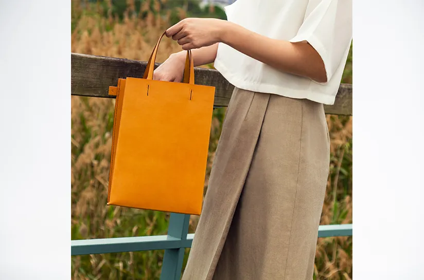 【 5 折 展示品 】真皮 A4 手提包-淺棕色