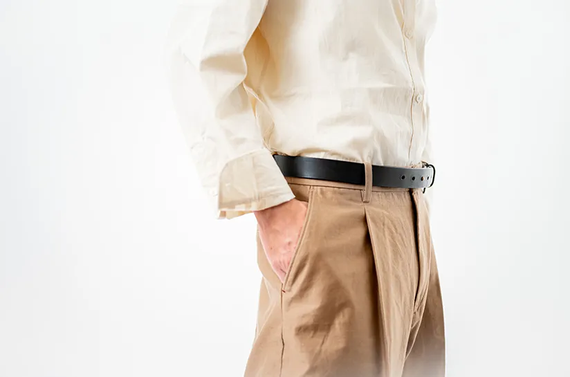【 5 折/ 訂製品】3cm 極簡設計皮帶-義大利頂級皮革  