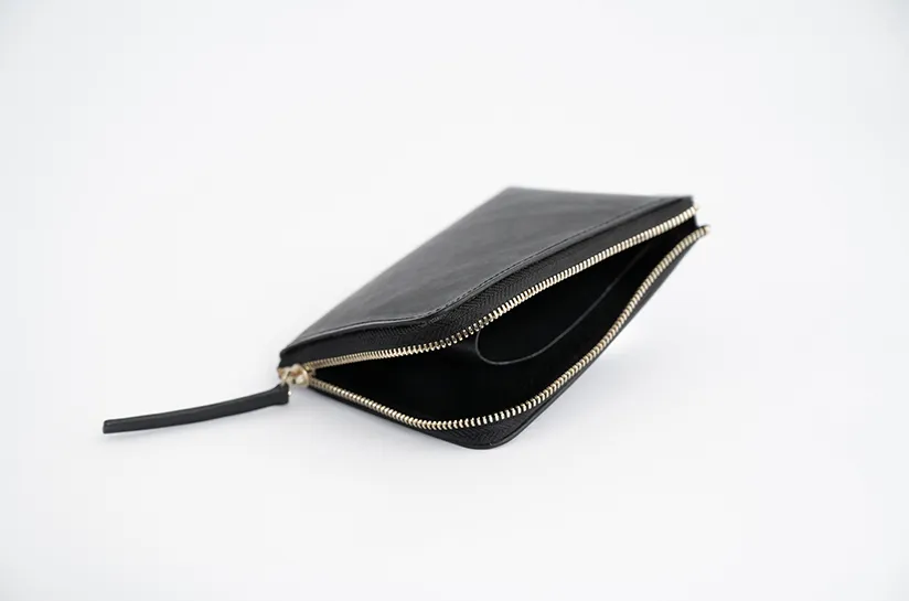 【 3 折 】L 型錢包-墨黑色